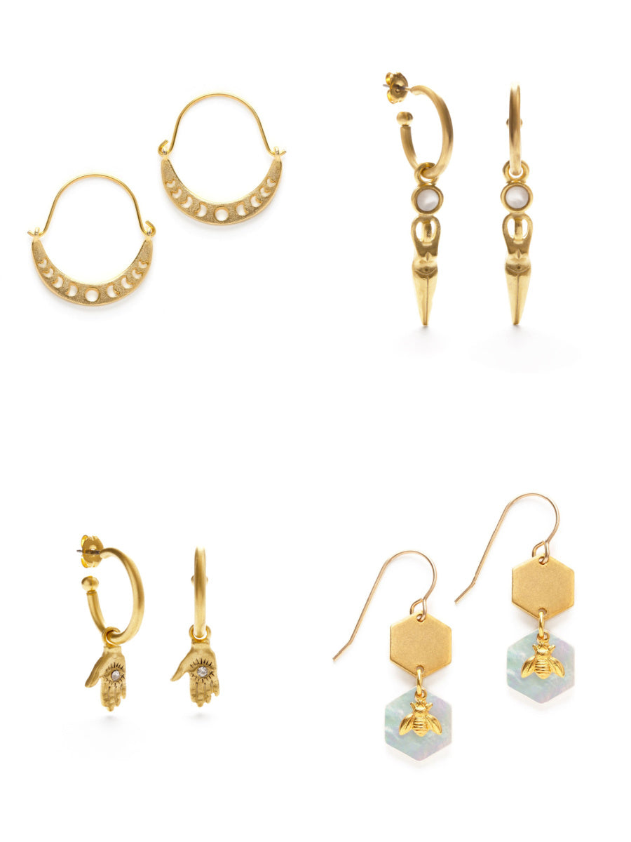 Image of four pairs of earrings