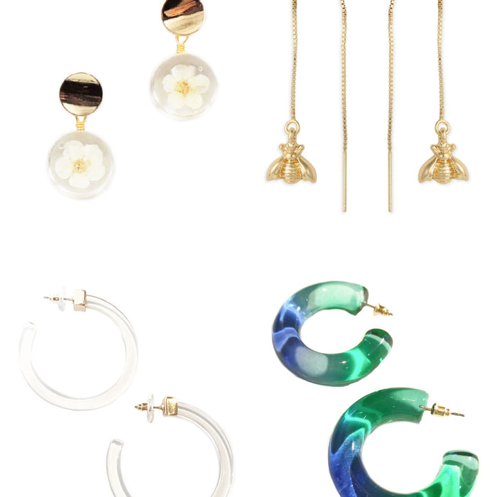 Image of four pairs of earrings