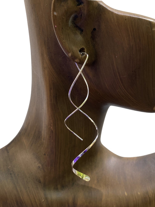 Long Twist Statement Earrings | Sterling Silver Gold Filled | Light Years