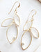 Three Leaves Crystal Accent Dangles | Gold Filled Earrings | Light Years