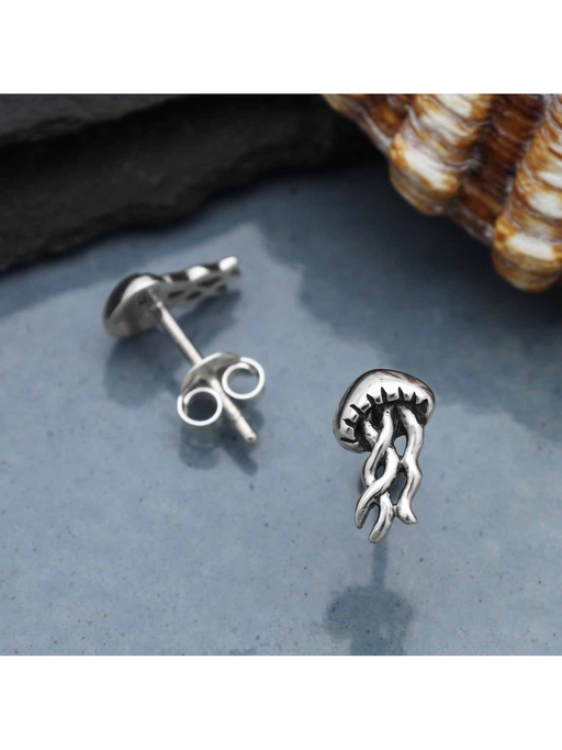 Swimming Jellyfish Posts | Sterling Silver Studs Earrings | Light Years