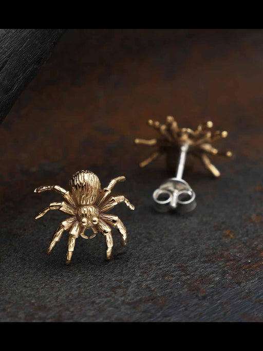 Bronze Spider Posts | Sterling Silver Studs Earrings | Light Years Jewelry