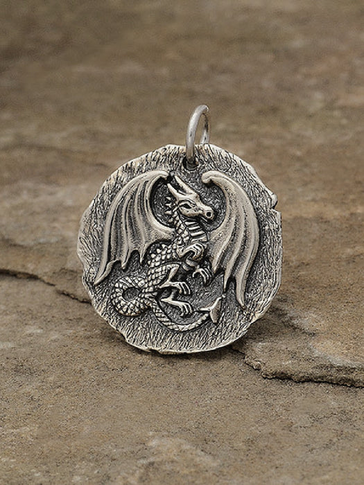 Ancient Dragon Medallion Necklace