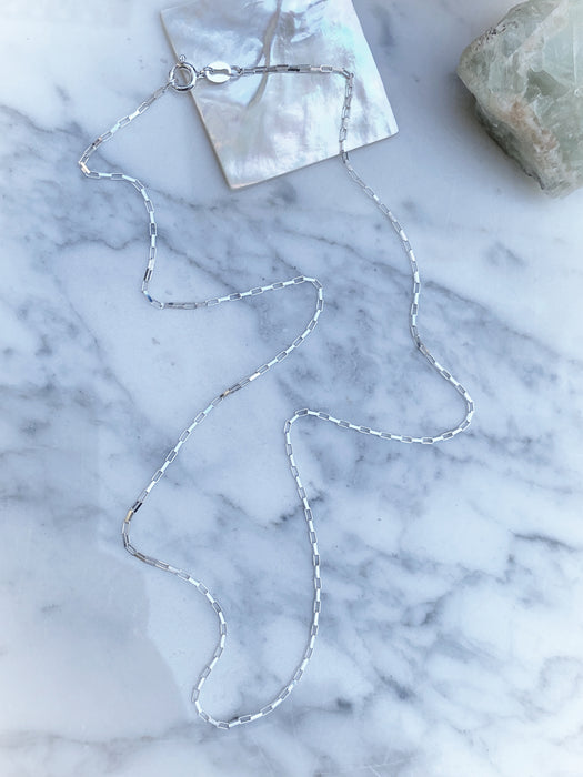 Long Box Chain | Sterling Silver Necklace | Light Years Jewelry