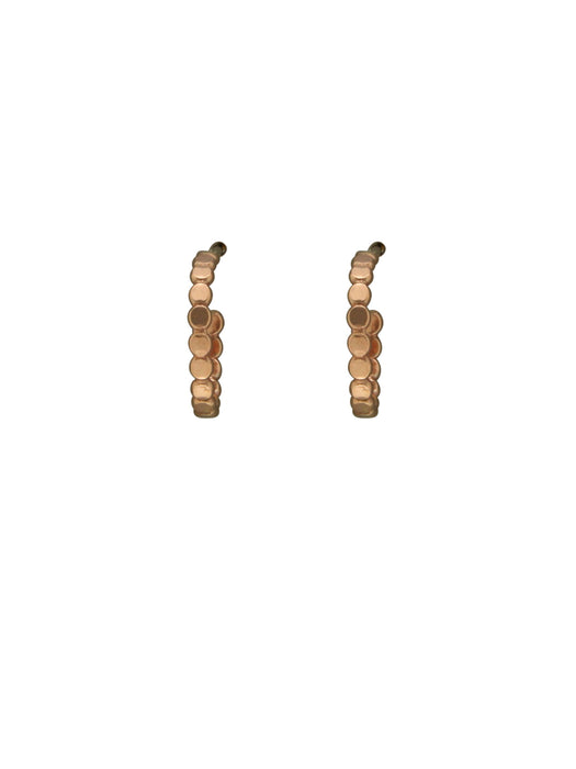 Dot Posts Hoops | 14kt Rose Gold Filled Studs Earrings | Light Years Jewelry