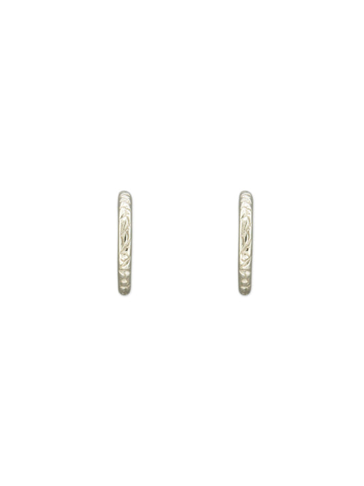 Etched Vine Post Hoops | Sterling Silver Gold Filled Earrings | Light Years
