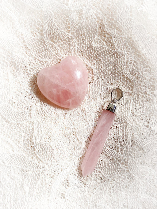 Long Crystal Point Pendant | Sterling Silver Gemstone Necklace | Light Years