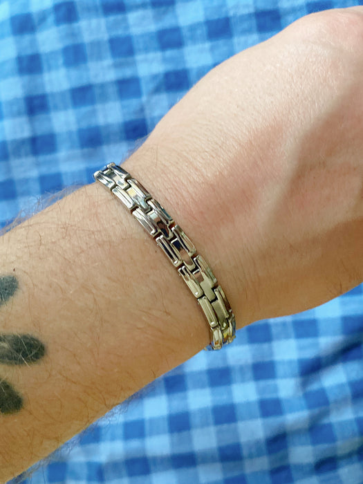 Classic Linked Steel Bracelet | Stainless Links | Light Years Jewelry