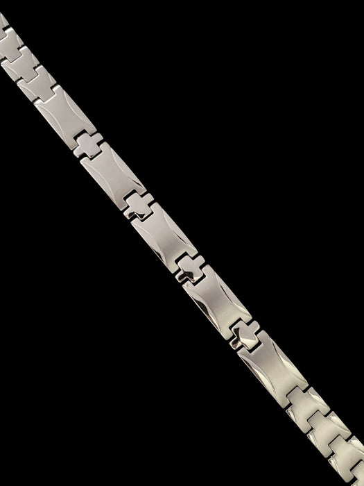 Brushed Steel Magnetic Bracelet | Stainless Steel Links | Light Years