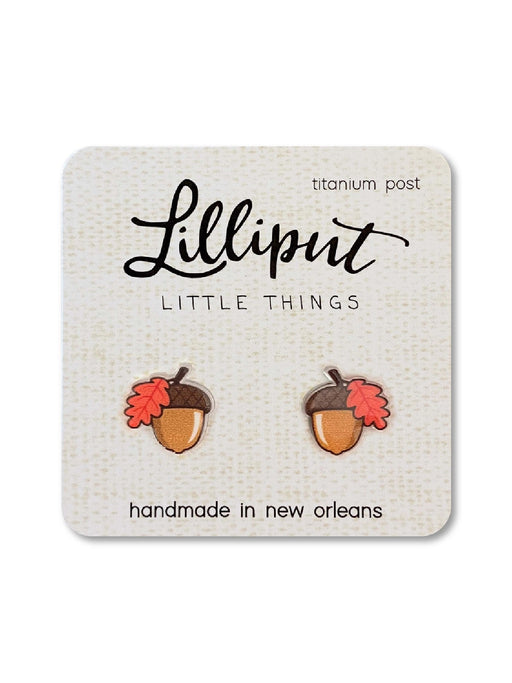 Acorn & Leaf Posts by Lilliput Little Things | USA Studs | Light Years