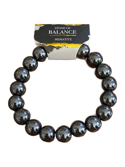 12MM Gemstone Stretch Bracelets | Hematite Stone Stacking | Light Years