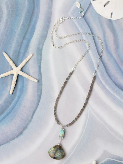 Mystic Turquoise & Labradorite Necklace by Anne Vaughan | Sterling Silver | Light Years