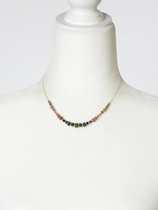 Promise Gemstone Beaded Necklace by Anne Vaughan | Sterling Silver Chain | Light Years Jewelry