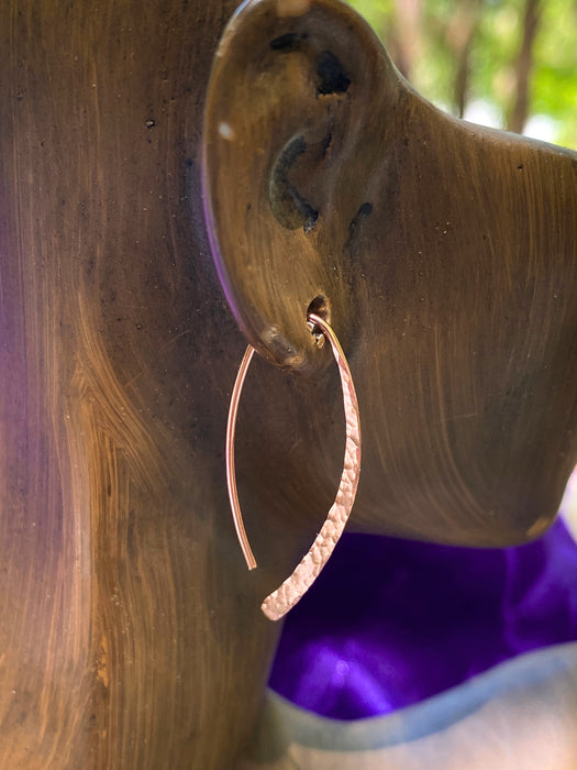 Sleek Hammered Ear Threads | 14kt Gold Filled Earrings | Light Years