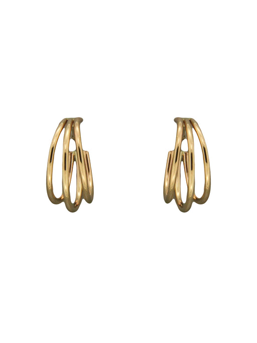 Triple Bar Post Hoops | Sterling Silver Gold Filled Studs Earrings | Light Years