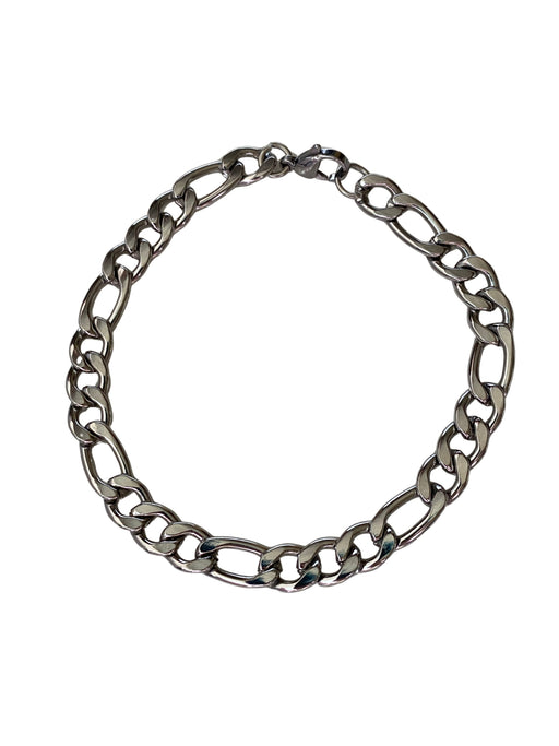 Stainless Steel Figaro Bracelet | Men's Women's Chain Links | Light Years