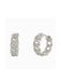 CZ Chain Link Huggie Hoops | Silver Plated Earrings | Light Years Jewelry