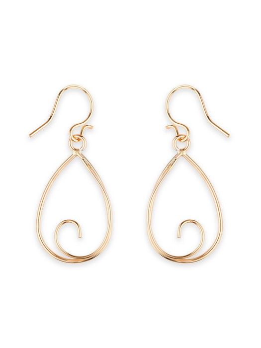 Spiral Teardrop Dangles | Sterling Silver Gold Filled Earrings | Light Years