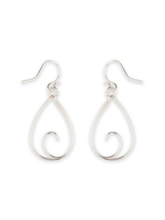 Spiral Teardrop Dangles | Sterling Silver Gold Filled Earrings | Light Years