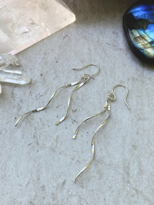 Whimsical Double Twist Dangles | Gold Filled Sterling Silver Earrings | Light Years