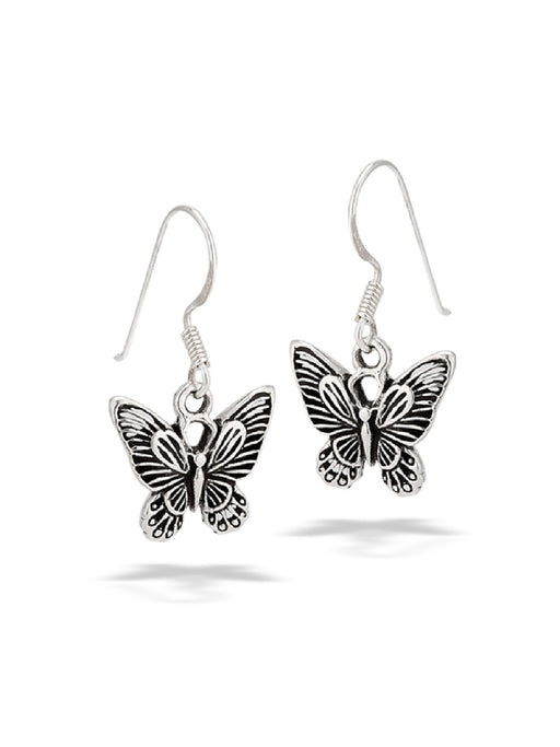 Detailed Butterfly Dangles | Sterling Silver Earrings | Light Years Jewelry