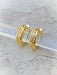Greek Key Huggie Hoops | Sterling Silver Gold Vermeil Earrings | Light Years