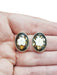 Baltic Amber Rose Intaglio Posts | Sterling Silver Stud Earrings | Light Years