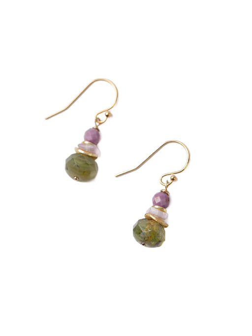 Hydrangea Stone Dangle Earrings by Anne Vaughan | Gold Filled Dangles | Light Years