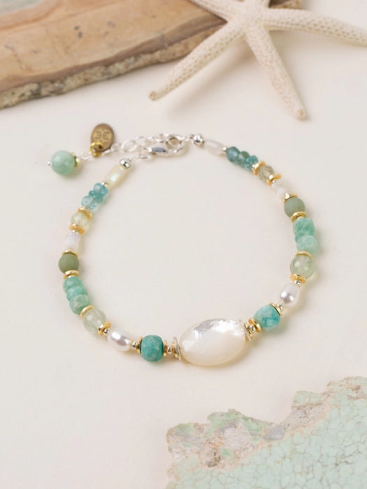 Serenity Beaded Bracelet by Anne Vaughan | Sterling Silver | Light Years