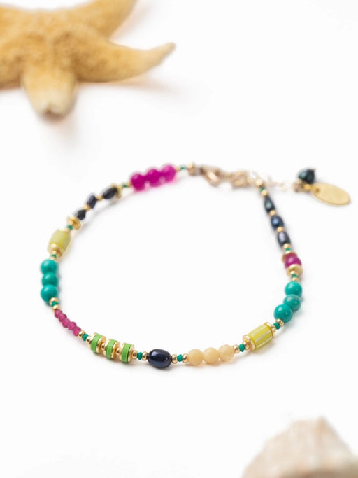 Cabo Ruby, Turquoise & Jade Bracelet by Anne Vaughan | Gold Filled | Light Years