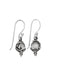 Cradled Crystal Orb Dangles | Sterling Silver Earrings | Light Years