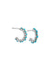 Turquoise Dotted Post Hoops | Sterling Silver Studs Earrings | Light Years