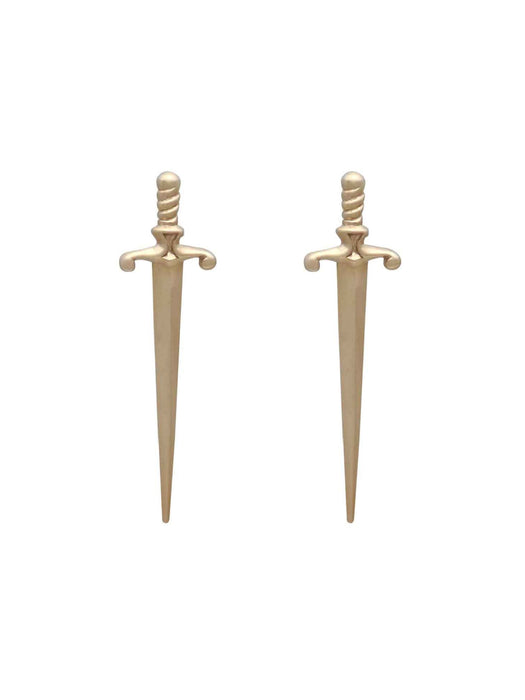 Large Bronze Sword Posts | Sterling Silver Studs Earrings | light Years Jewelry