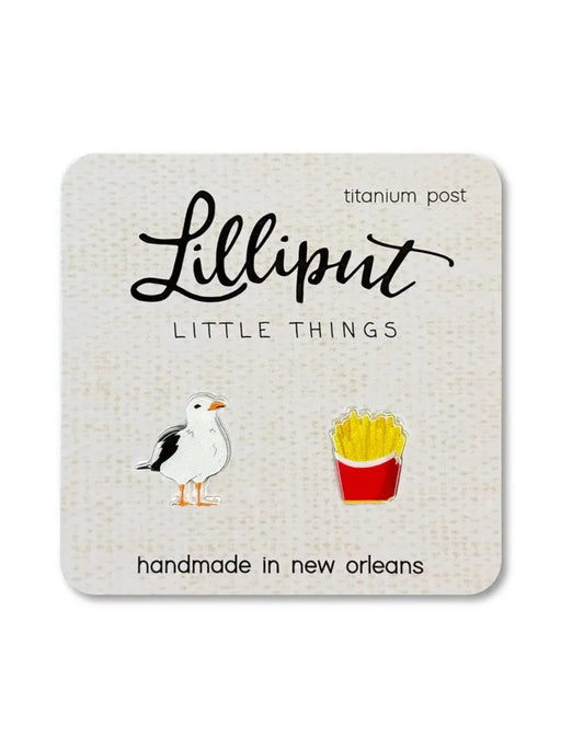 Seagulls & Fries Posts by Lilliput Little Things | Mismatched Stud Earrings | Light Years