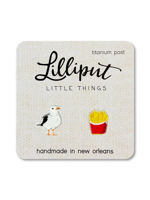 Seagulls & Fries Posts by Lilliput Little Things | Mismatched Stud Earrings | Light Years