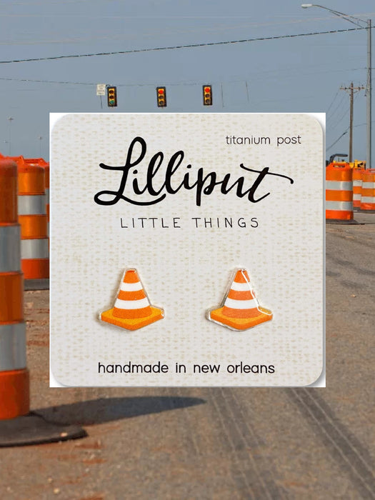 Traffic Cone Posts by Lilliput Little Things | Titanium Studs Earrings | Light Years