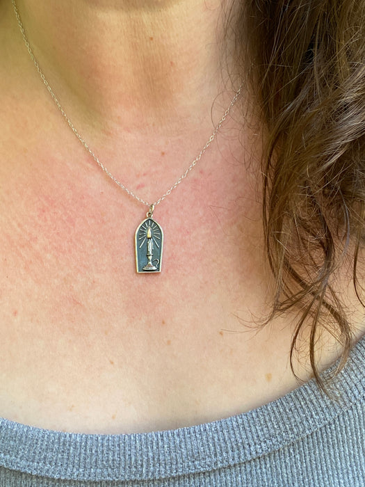 Eternal Flame Necklace | Sterling Silver Pendant Chain | Light Years Jewelry