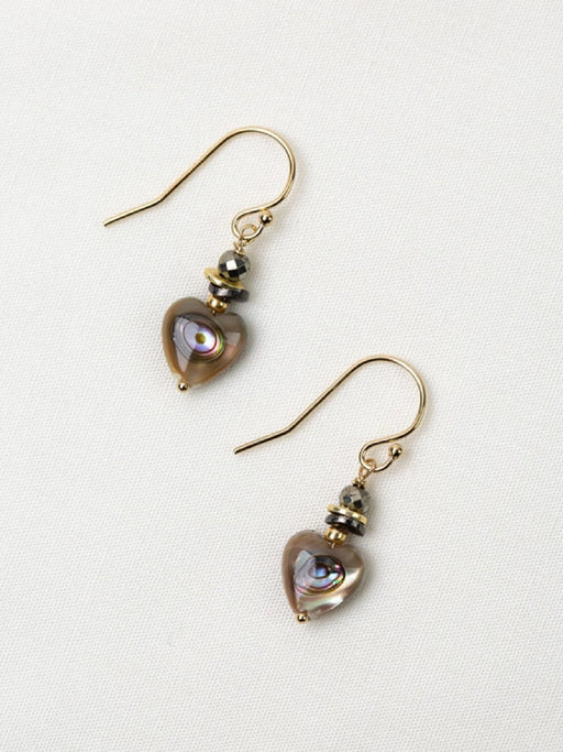 Alchemy Abalone Heart Dangles by Anne Vaughan | Gold Filled Earrings | Light Years