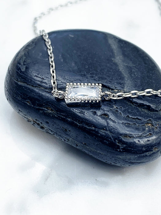 Baguette CZ Chain Bracelet