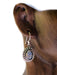 Bordered Labradorite Dangles | Sterling Silver Earrings | Light Years