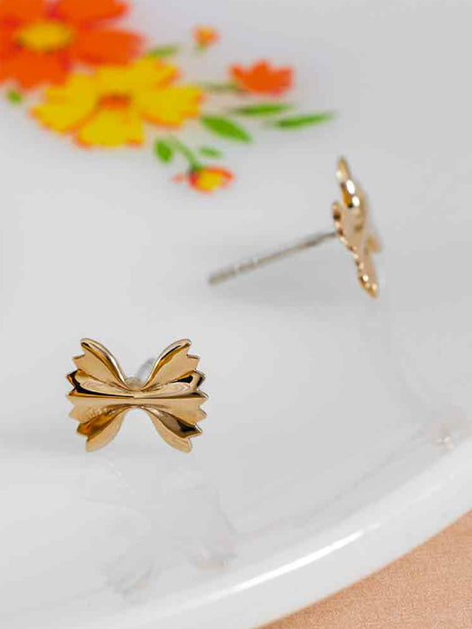 Bronze Bowtie Pasta Posts | Sterling Silver Stud Earrings | Light Years