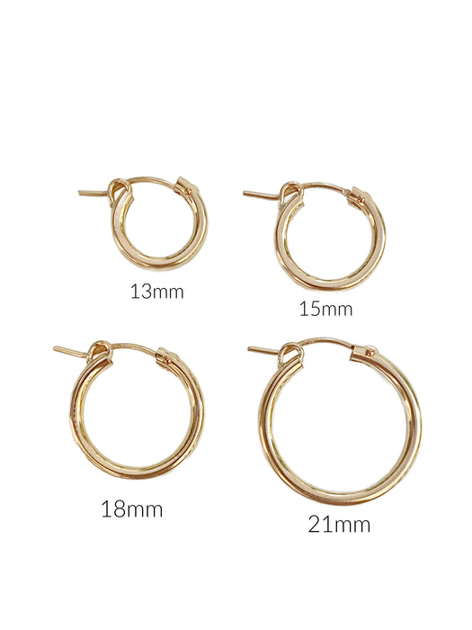 Classic Pincatch Hoops | 14kt Gold Filled Earrings | Light Years Jewelry