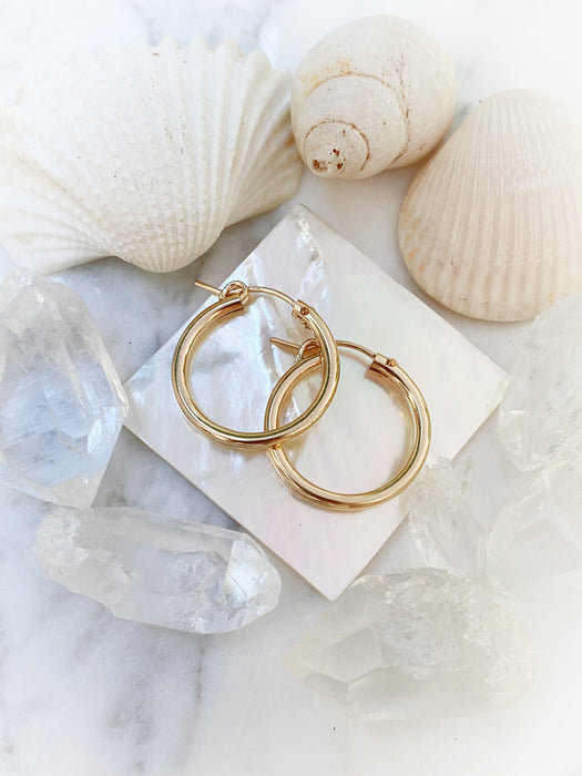 Classic Pincatch Hoops | 14kt Gold Filled Earrings | Light Years Jewelry