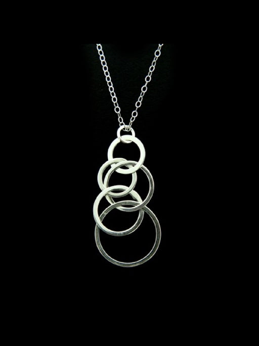 Bubble Ringlets Necklace | Sterling Silver Chain Pendant | Light Years
