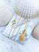 Pine Cone Pearl Aquamarine Charm Necklace | 14kt Gold Filled Chain Pendant | Light Years