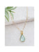 Chalcedony Teardrop Necklace | 14kt Gold Filled Chain Pendant | Light Years