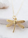 Matte Dragonfly Necklace | Gold Filled Chain Chain Pendant | Light Years