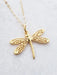 Matte Dragonfly Necklace | Gold Filled Chain Chain Pendant | Light Years