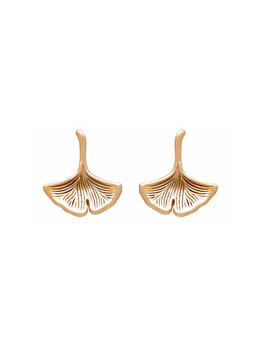 Bronze Ginkgo Leaf Posts | Sterling Silver Bronze Studs Earrings | Light Years