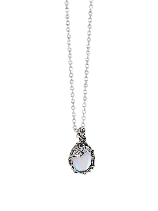 Magic Mirror Necklace | Silver Iridescent Fashion Chain Pendant | Light Years